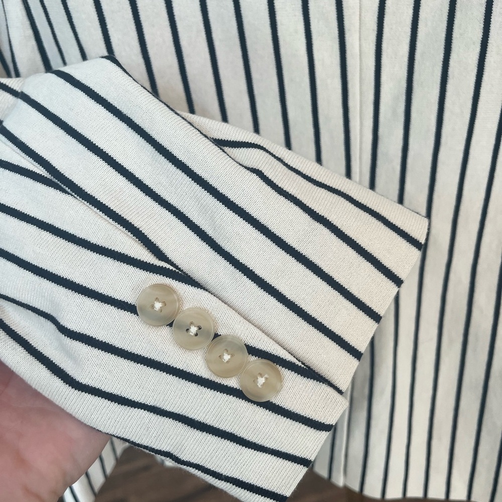 Polo by Ralph Lauren White Navy Striped Blazer with Crest✔️ - Picture 9 of 11